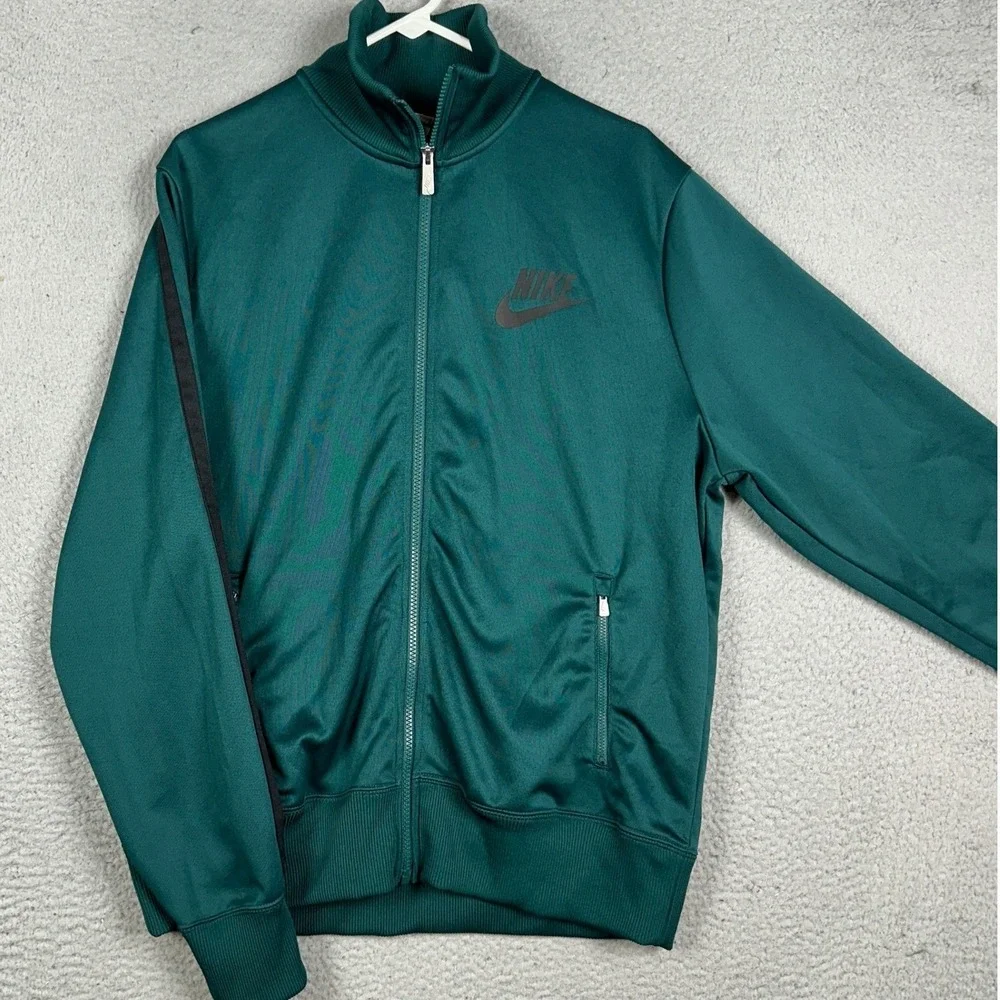 Nike Sportswear Jacket Mens XL Forest Green Track Athletic Full Zip Mock Neck